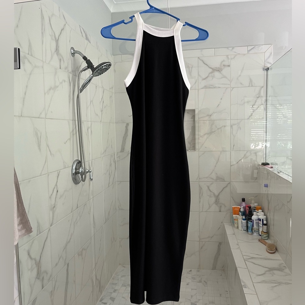Ribbed Black Dress NWOT